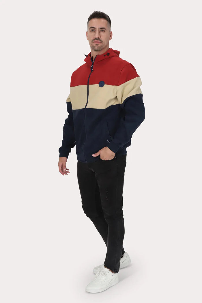 Poleron Full Zipper Peachy Azul Gangster - Gangster