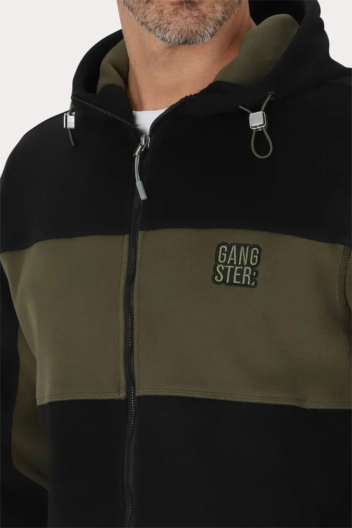 Poleron Full Zipper Polarix Negro Gangster - Gangster