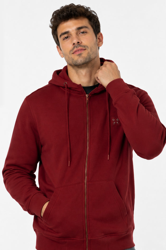 Poleron Fullzipper Path Rojo