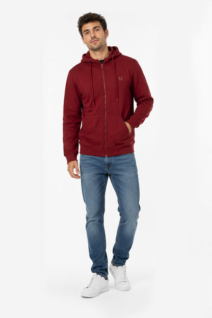 Poleron Fullzipper Path Rojo