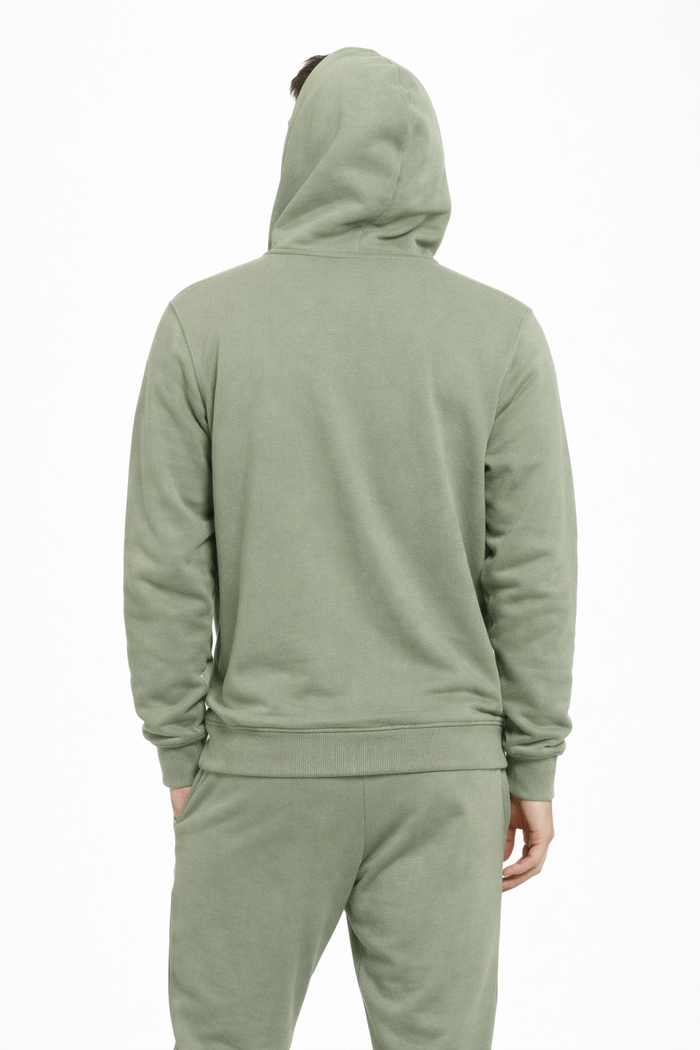 Poleron Fullzipper Step Verde Oliva