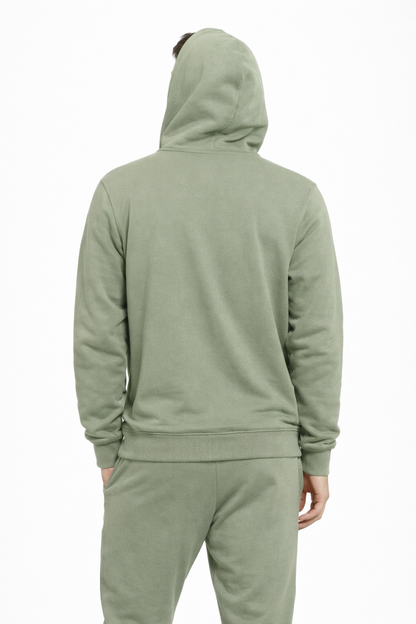 Poleron Fullzipper Step Verde Oliva