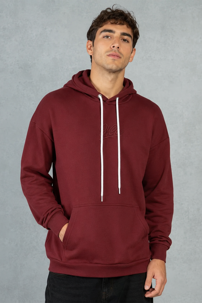 Poleron Hoodie Fleece Brute  Rojo Overcore