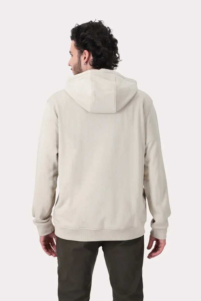 Poleron Hoodie Fleece Inwood Beige - Gangster