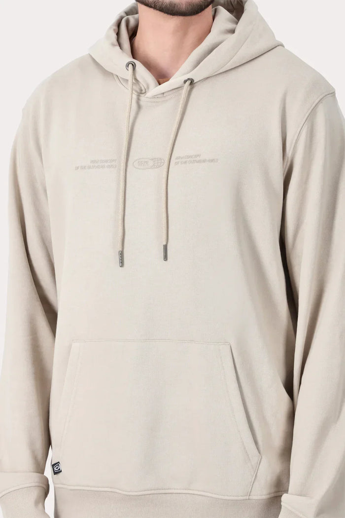 Poleron Hoodie Fleece Inwood Beige - Gangster