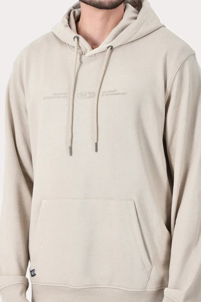 Poleron Hoodie Fleece Inwood Beige - Gangster