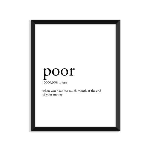 Poor Definition - Unframed Art Print Or Greeting Card