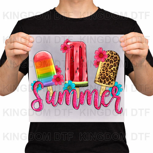 Popsicle and Summer DTF Transfers - Ready To Press
