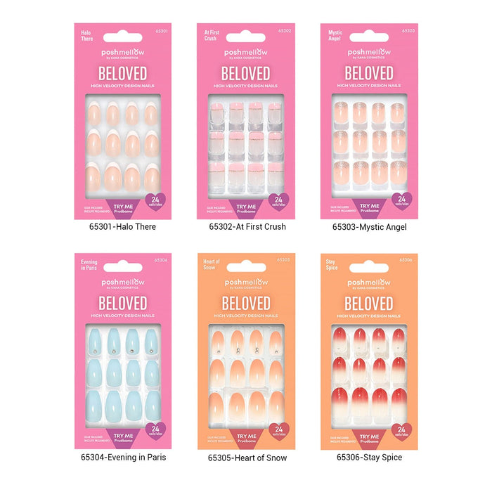 Posh Mellow Beloved High Velocity Design 24 Nails - ikatehouse