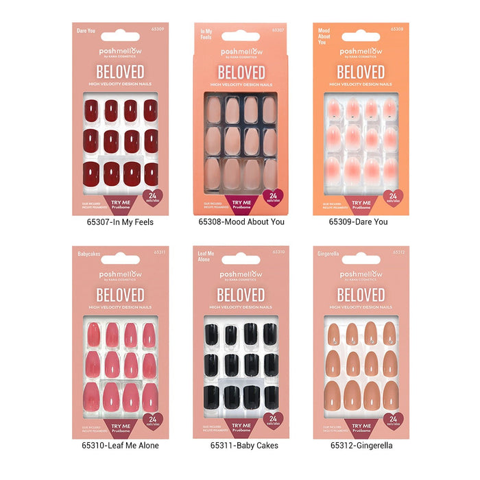 Posh Mellow Beloved High Velocity Design 24 Nails - ikatehouse