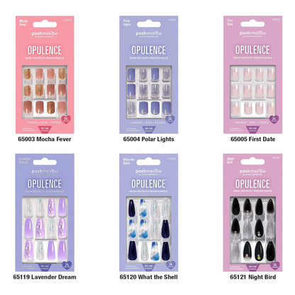 Posh Mellow Opulence High Velocity Design 24 Nails - ikatehouse