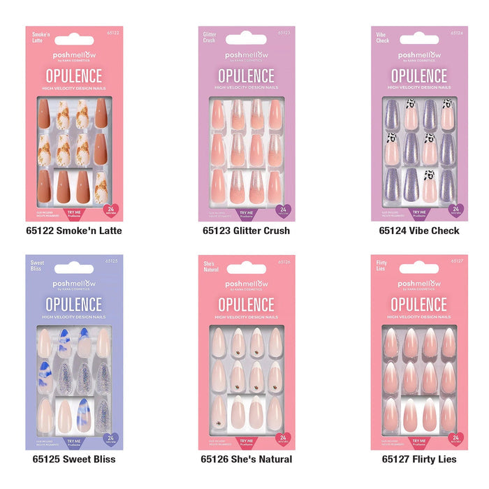 Posh Mellow Opulence High Velocity Design 24 Nails - ikatehouse