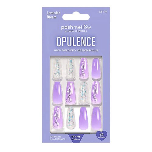 Posh Mellow Opulence High Velocity Design 24 Nails - ikatehouse