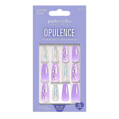 Posh Mellow Opulence High Velocity Design 24 Nails - ikatehouse