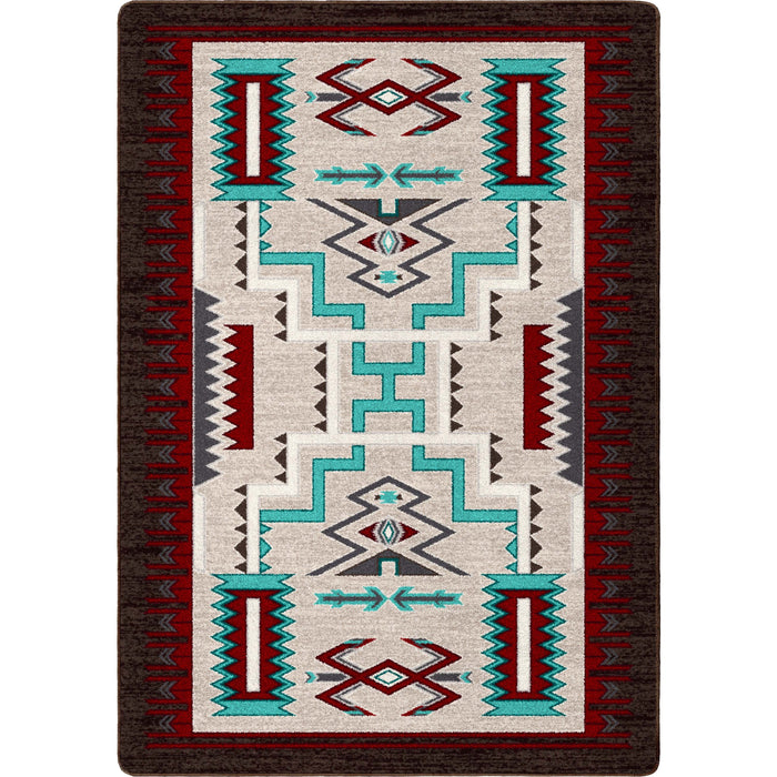 Image of an area rug, Prairie Wind - Turquoise