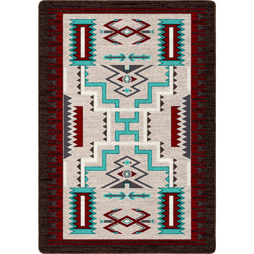 Image of an area rug, Prairie Wind - Turquoise