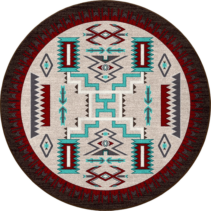 Image of an area rug, Prairie Wind - Turquoise