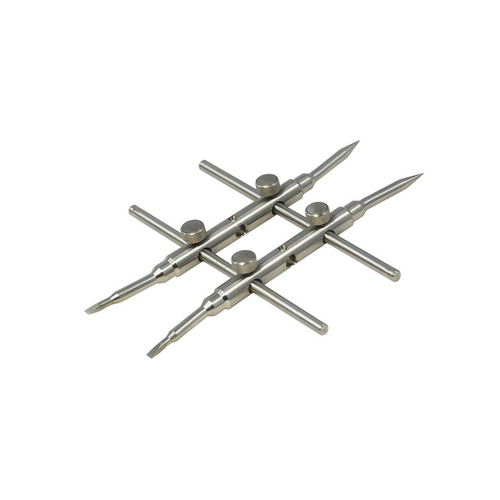 Professional DSLR Camera Lens Repair Spanner Wrench Opening Tool (Curved Tips), SKU MA02101104, three quarter front view