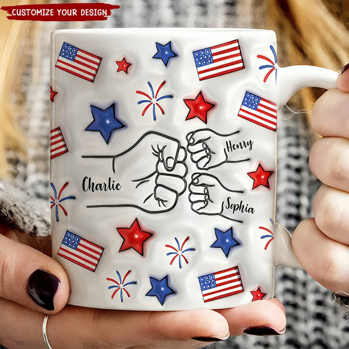 Proud Dad Grandpa Fist Bump Personalized Mug