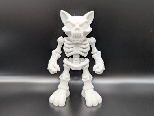 PsychoCat (Skelly) - Customizable Skeleton Cat Desk Sculpture - Collectible Figure