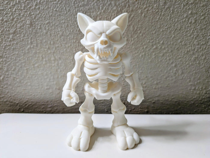 PsychoCat (Skelly) - Customizable Skeleton Cat Desk Sculpture - Collectible Figure