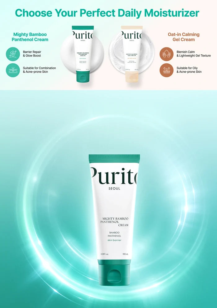 PURITO Mighty Bamboo Panthenol Cream with 10 percent panthenol and bamboo extract