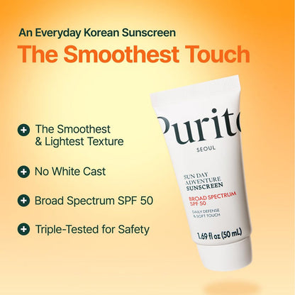 Purito Seoul Sun Day Adventure Sunscreen SPF 50 1.69oz/ 50ml