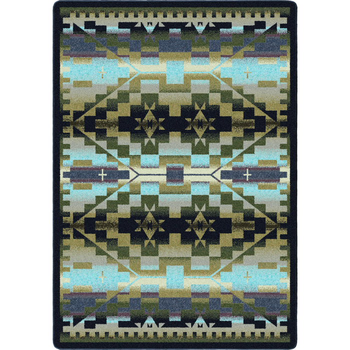 Image of an area rug, Rainbow Blanket - Blue Shades