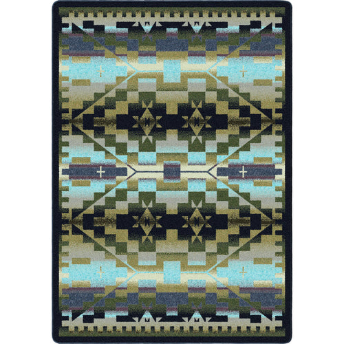 Image of an area rug, Rainbow Blanket - Blue Shades