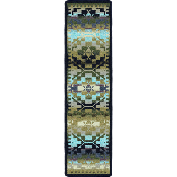 Image of an area rug, Rainbow Blanket - Blue Shades