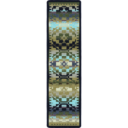 Image of an area rug, Rainbow Blanket - Blue Shades