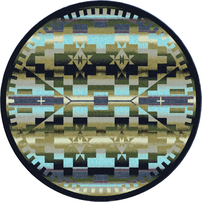 Image of an area rug, Rainbow Blanket - Blue Shades