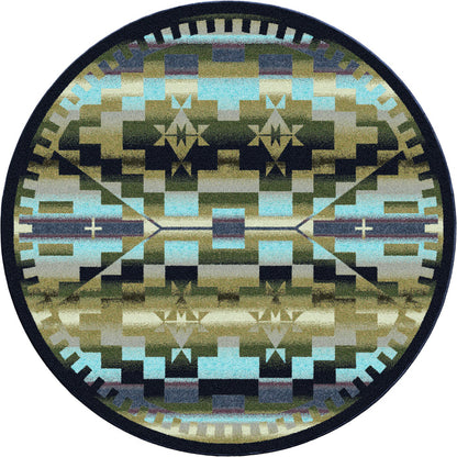 Image of an area rug, Rainbow Blanket - Blue Shades