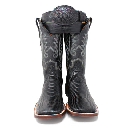 Rancher Black Teju Lizard Belt