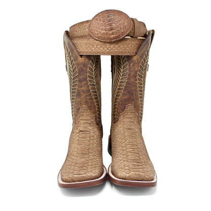 Ranchers Antique Saddle Python Belt