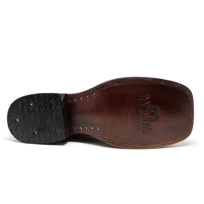 Ranchers Black Teju Lizard Square Toe Cowboy Boots