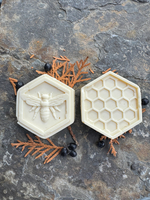 Raw Cow's Milk and Tallow Soap QUEEN BEE BAR (Apple Sage Scent)  (NEW)