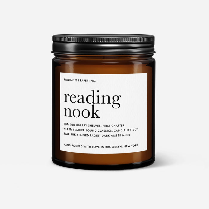 Reading Nook Candle | Woody Exotic - Footnotes Paper