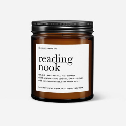 Reading Nook Candle | Woody Exotic - Footnotes Paper