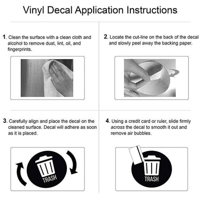 Vinyl decal application instructions
