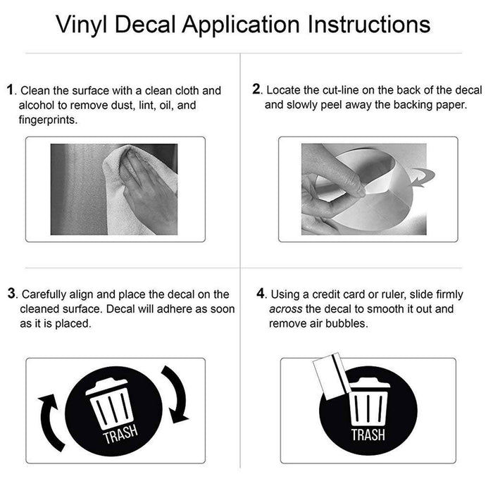 Vinyl Decal Application Instructions