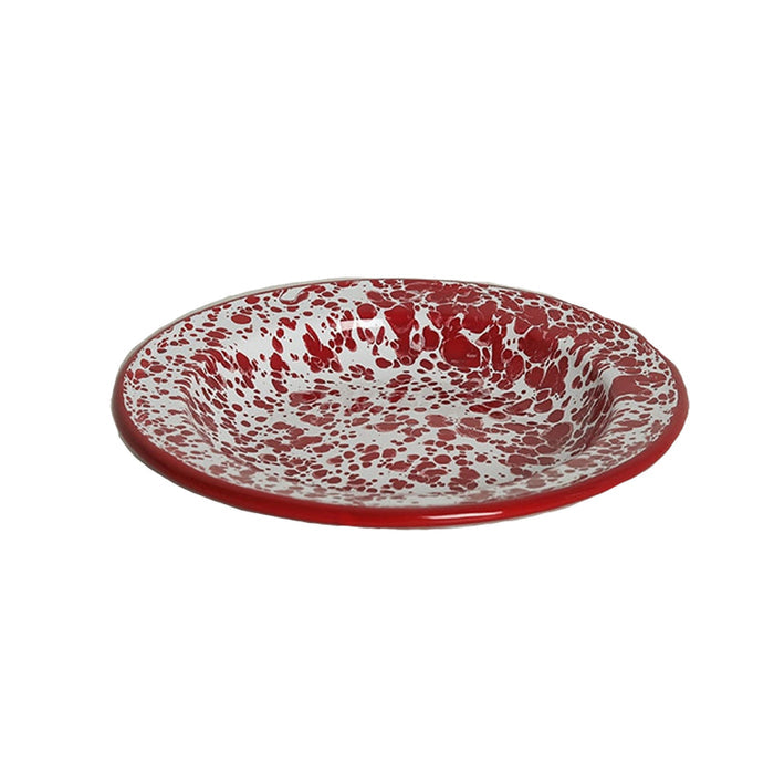 Red Enamel Dinner Plate