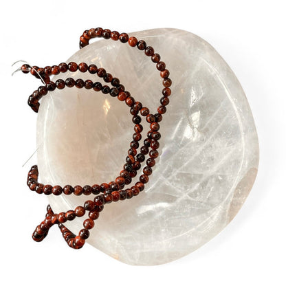 Red Tiger’s Eye 6mm Bead Strand – 14" Natural Crystal Beads for Jewelry Making & Motivation