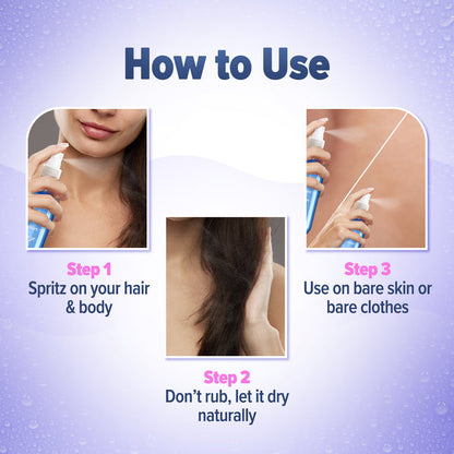 How to use body mist on hair and skin