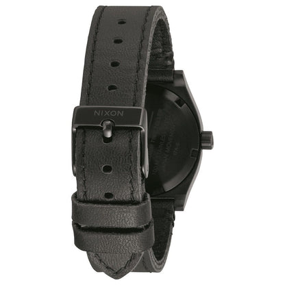 Reloj Medium Time Teller Leather All Black Nixon