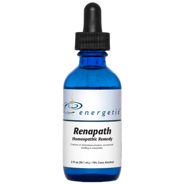 Renapath is a homeopathic combination formula for symptoms of weakened kidney such as bloating and frequent, diminished, or involuntary urination.