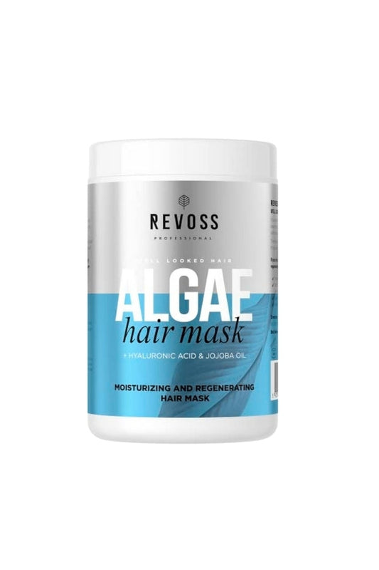 Revoss Algae Intensive Moisturising Hair Mask, 900 ml, Repair Treatment for Damaged & Stressed Hair with Jojoba Oil & Hyaluronic Acid, Suitable for All Hair Types