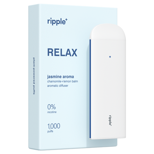 Ripple+ Relax - Jasmine Zero Nicotine Diffuser - 1,000 Puffs: 40g