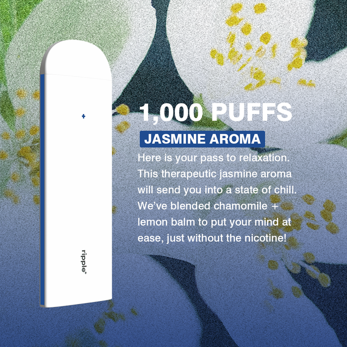 Ripple+ Relax - Jasmine Zero Nicotine Diffuser - 1,000 Puffs: 40g