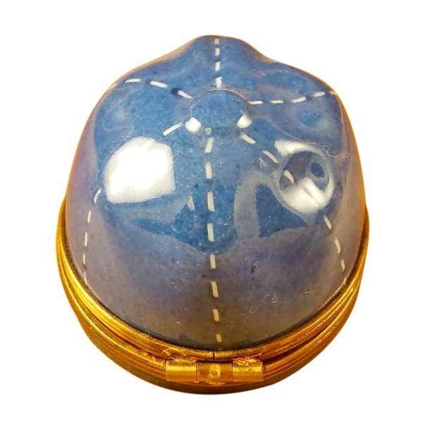 Blue Baseball Hat limoges box Porcelain Limoges French Trinket Box